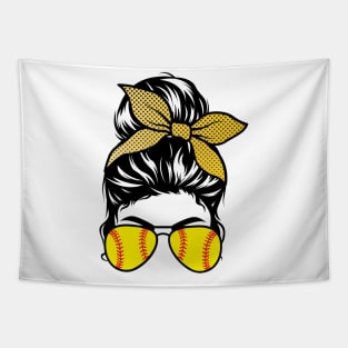 Softball Bun & Glasses - Light Apparel Tapestry