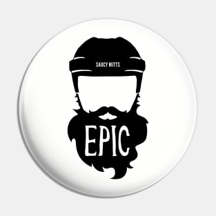 Epic Hockey Beard Pin