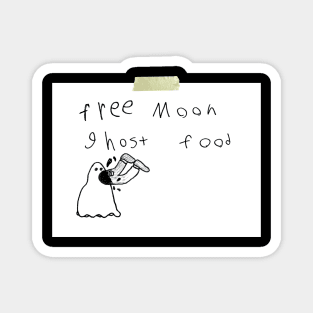 Free Moon Ghost Food Magnet