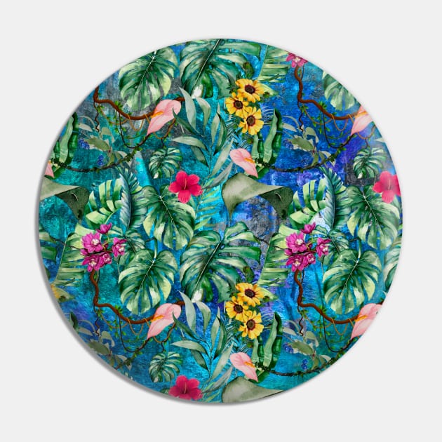 Cute tropical floral leaves botanical illustration, tropical plants,leaves and flowers, blue turquoise leaves pattern Over a Pin by Zeinab taha