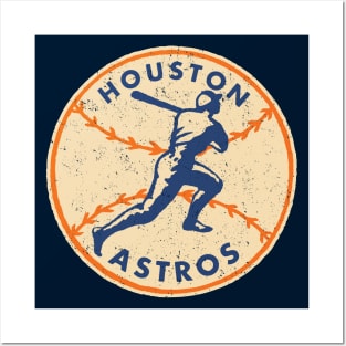  Houston Astros Vintage Baseball Poster (12x18) : Sports &  Outdoors