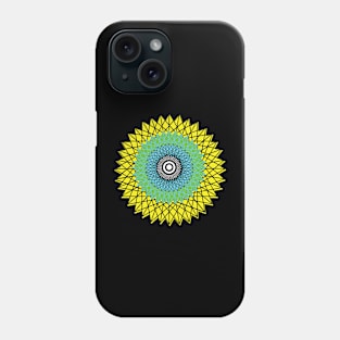 Green and Yellow sunflower of life Phone Case