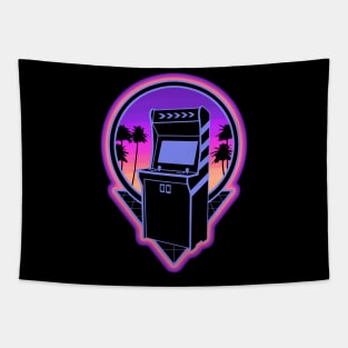 Arcade Cabinet Nostalgia Retro 80s Gamer Tapestry