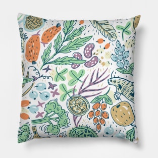 Fruit & Leaf Pattern Pillow