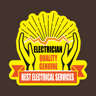 Genuine Quality Best Electrician Sticker Design for Electricians and Electrical workers T-Shirt