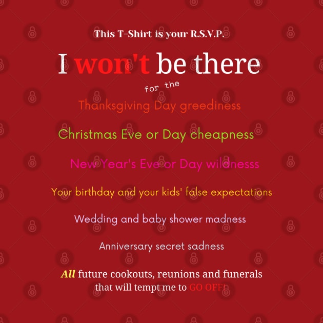 RSVP I Won't Be There by Say What You Mean Gifts