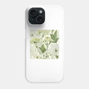 Watercolor Wildflower Queen Anne's Lace Pattern 1 Phone Case