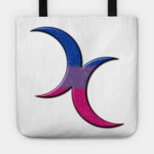 Bisexual Pride Flag Colored Crescent Moons Symbol Tote