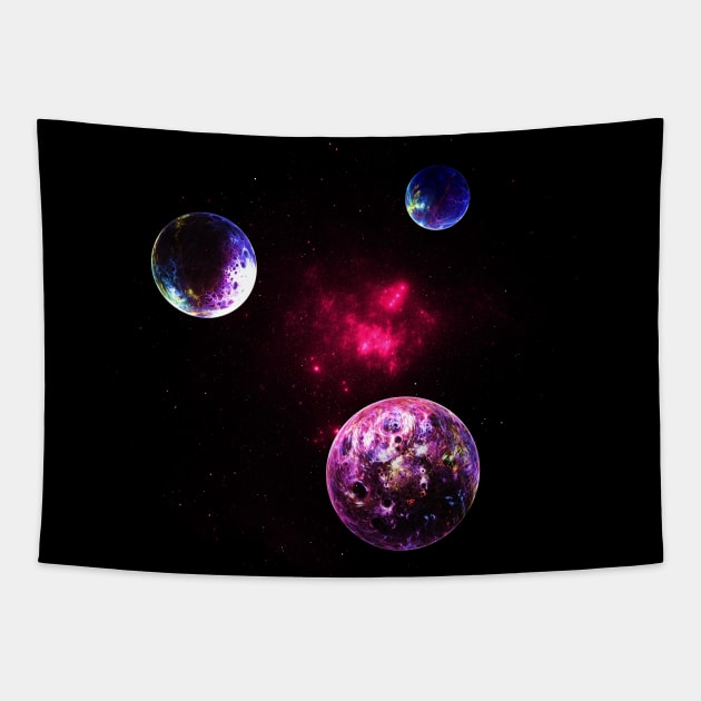 Planetary Trinity Tapestry by ElviraDraat