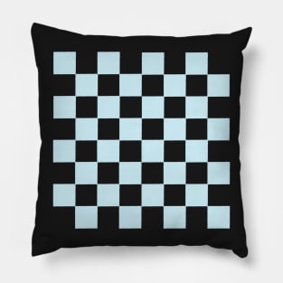 Light Blue Checker Pattern Pillow