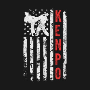 American Kenpo Karate Martial Arts USA Flag Combat Sports T-Shirt