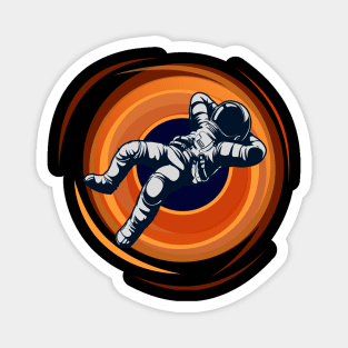 Relax stay calm astronaut black hole Magnet