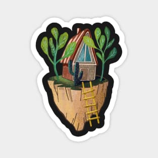 tiny flying house Magnet