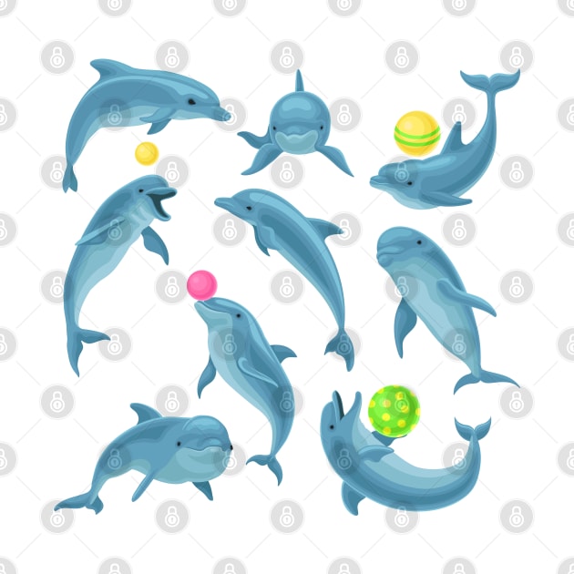 dolphin set playing by Mako Design 