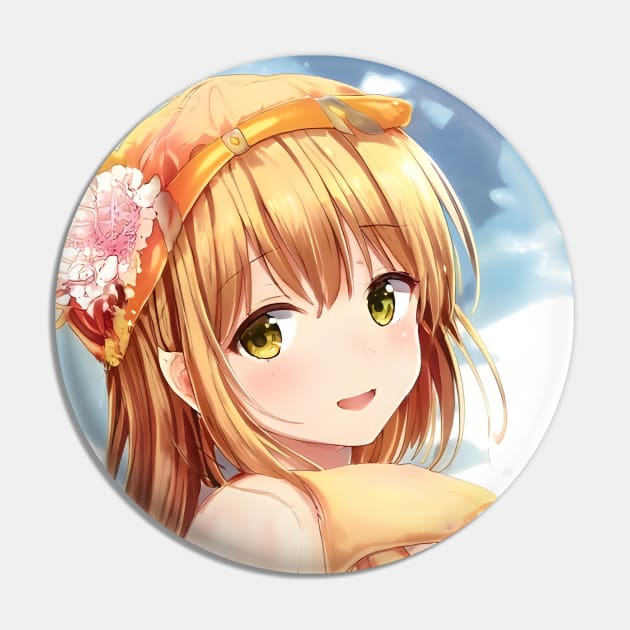 Cute anime face of blonde girl Pin by animegirlnft