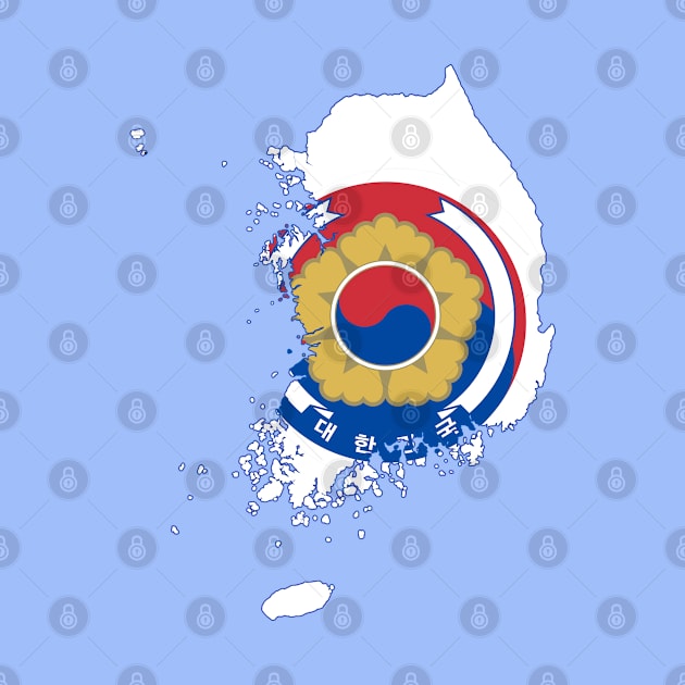 South Korea Map by Historia