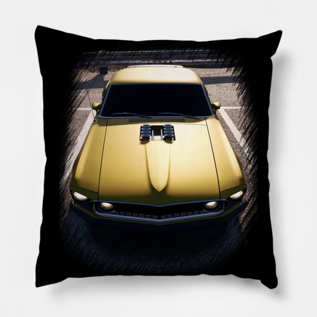 Mustang Boss 302 Pillow by HorizonNew