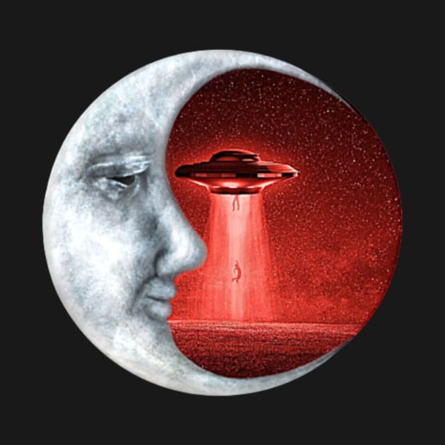 Moon Crescent - Alien Abduction (Red) by Lunar Lens