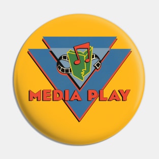 Retro Defunct Media Play Record Store Pin