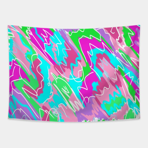 Hot Summer Abstract Tapestry by DanielleGensler