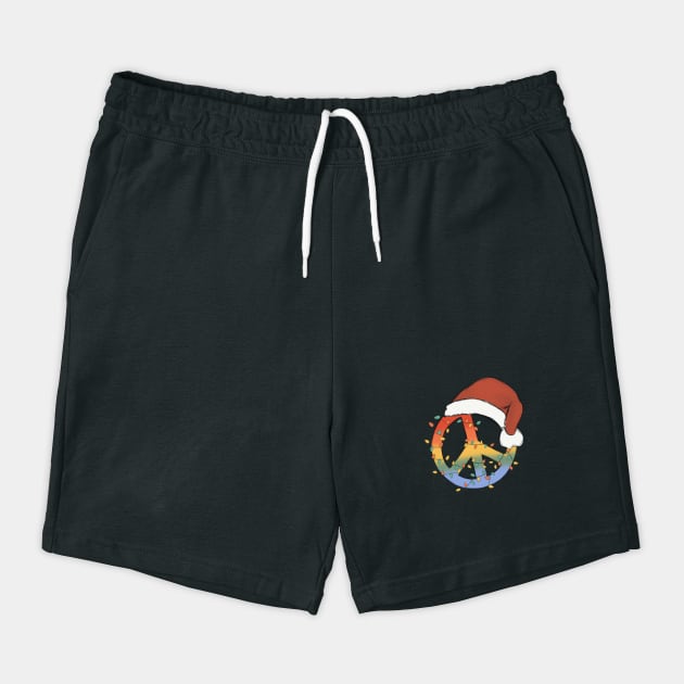 Peace Symbol Christmas Light Santa Hat by The WYLD Tribe