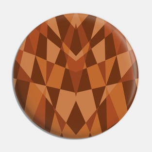 Triangles Geometric Mosaic Pattern Brown Pin