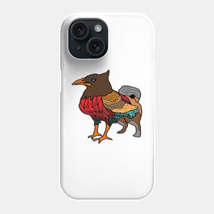 Pomeranian Crow Hybrid Phone Case