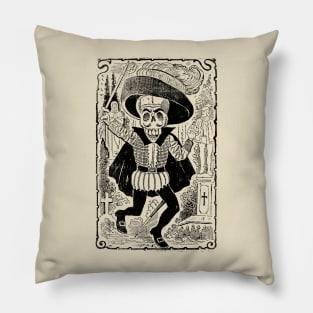 The skeleton of Don Juan Tenorio Pillow