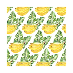 Green Bananas Pattern T-Shirt