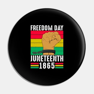 Freedom Day Juneteenth 19th 1865 African American Black History Pin