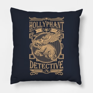 Hollyphant Detective - gold Pillow