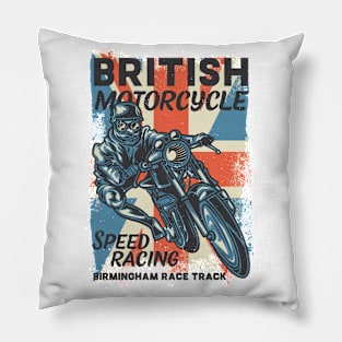 British Motorcycle - Speed Racing Pillow