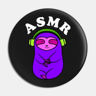 Purple Sloth ASMR Pin