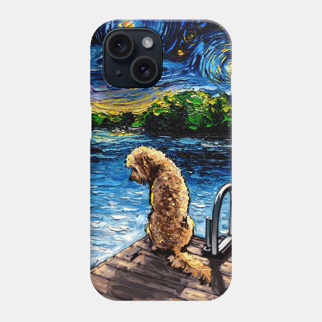 Goldendoodle Night 3 Phone Case by sagittariusgallery