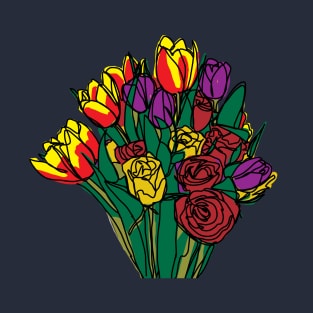 Floral Flowers Roses Tulips