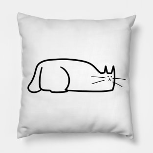 Long Rectangular White Cat Pillow