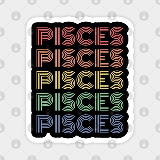 Colorful Pisces zodiac design! Magnet by euheincaio