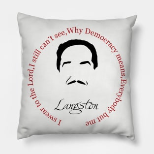 Langston Hughes Civil Rights Quote Pillow