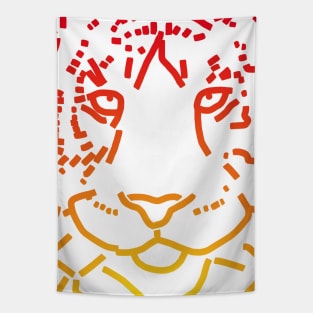 Red Tiger Face Tapestry