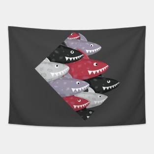 Interesting sharks new color Tapestry