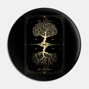 As Above So Below Tree Pin