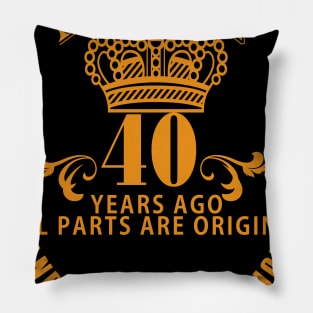 40 years birthday fun sarcastic forty birthday for men women t-shirt. Pillow