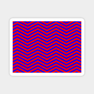 Bright Zigzag Pattern Magnet