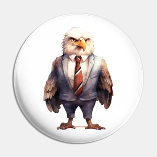 Bald Eagle Wearing a Tie Pin