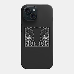 Pigeonchild Feathers Black And White Phone Case