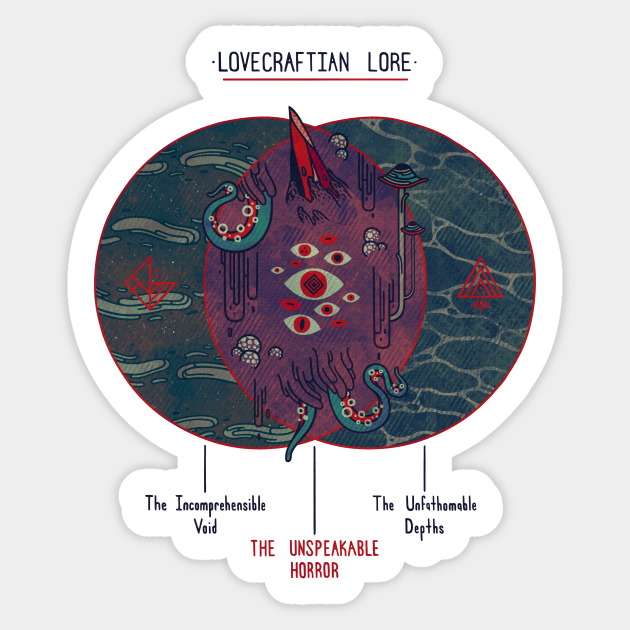 Lovecraft Venn Diagram - Cthulhu - Sticker