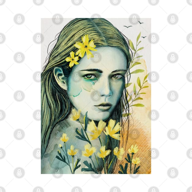 Spring woman portrait by Ange art