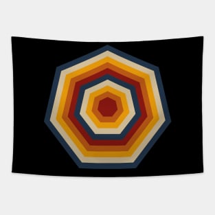 Retro Heptagon Tapestry