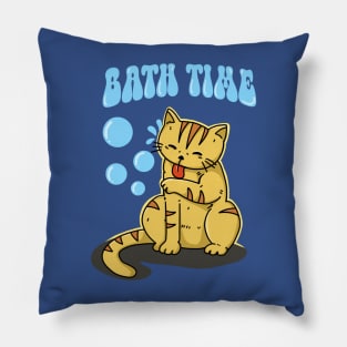 Bathing Cat Pillow