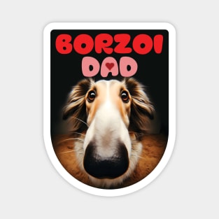 Borzoi dad. I love borzois. Magnet